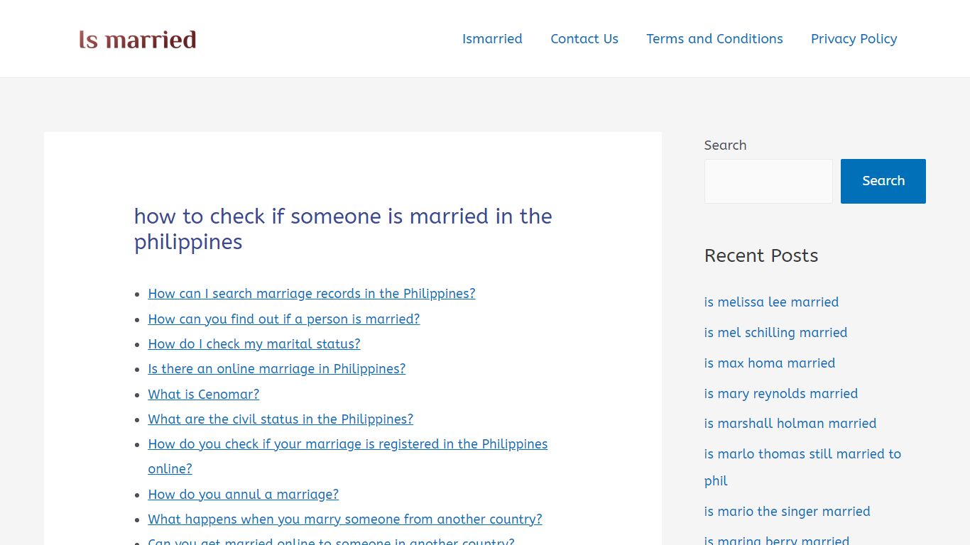 how to check if someone is married in the philippines